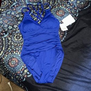 NEW LA BLANCA one piece bathing suit
